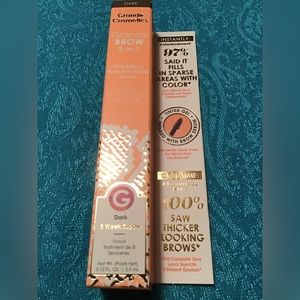 GRANDE COSMETICS DARK BROW 2 in 1 TINTED GEL & ENHANCING SERUM NIB FRESH
